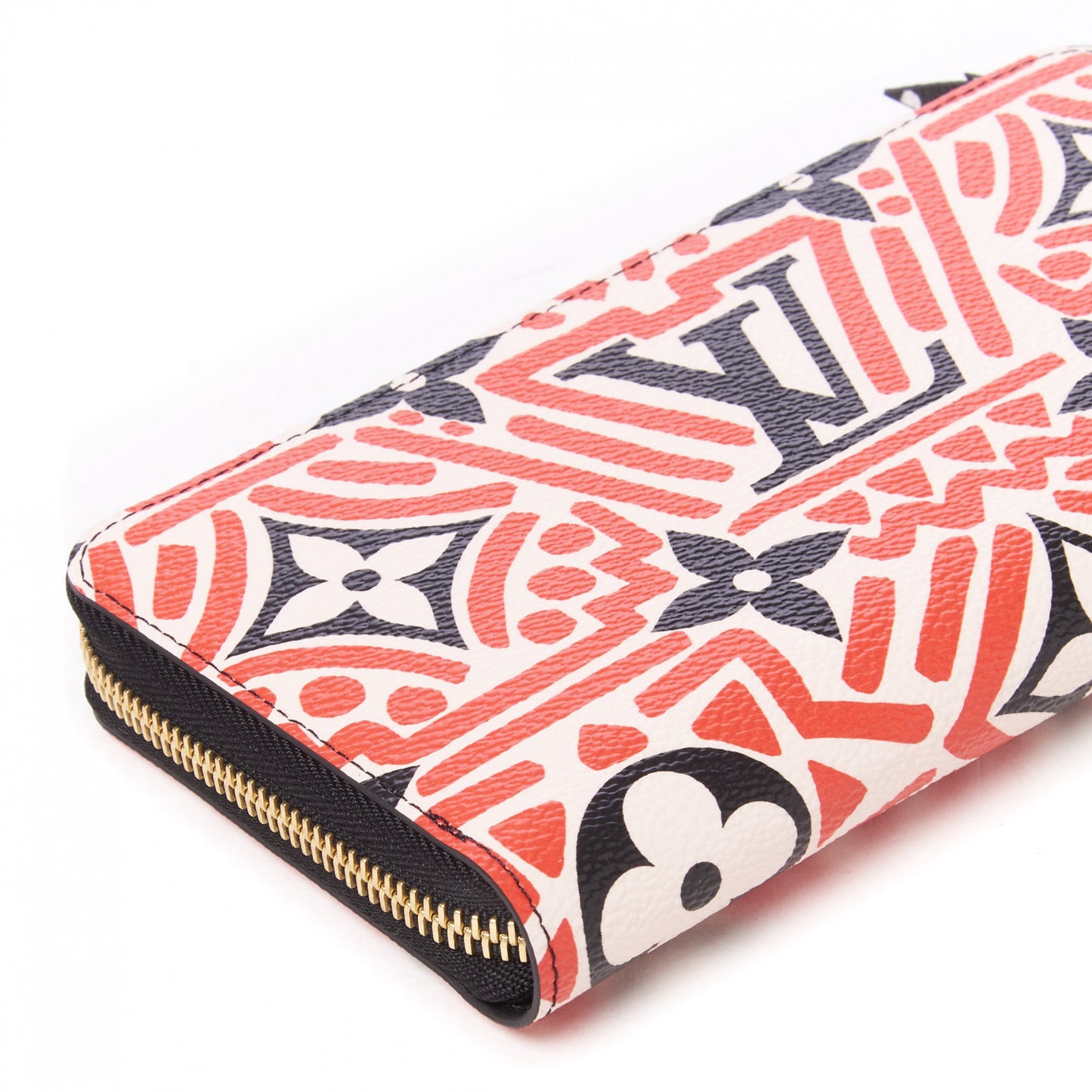 Monogram Giant Crafty Zippy Wallet Creme Rouge Black