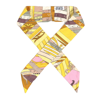 Hermes Silk Astrologie Nouvelle Twilly Jaune White Moutarde 1 of 3