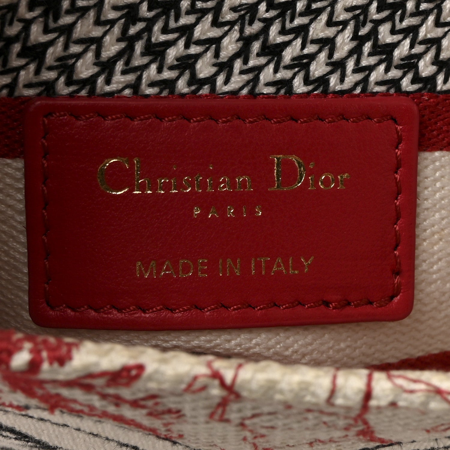 Christian Dior Canvas Embroidered Medium Dioramour D-Royaume Lady D-Lite Red Multicolor 6 of 9