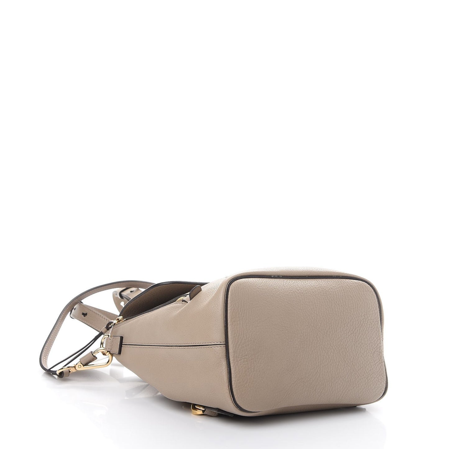Suede Calfskin Small Faye Backpack Motty Grey