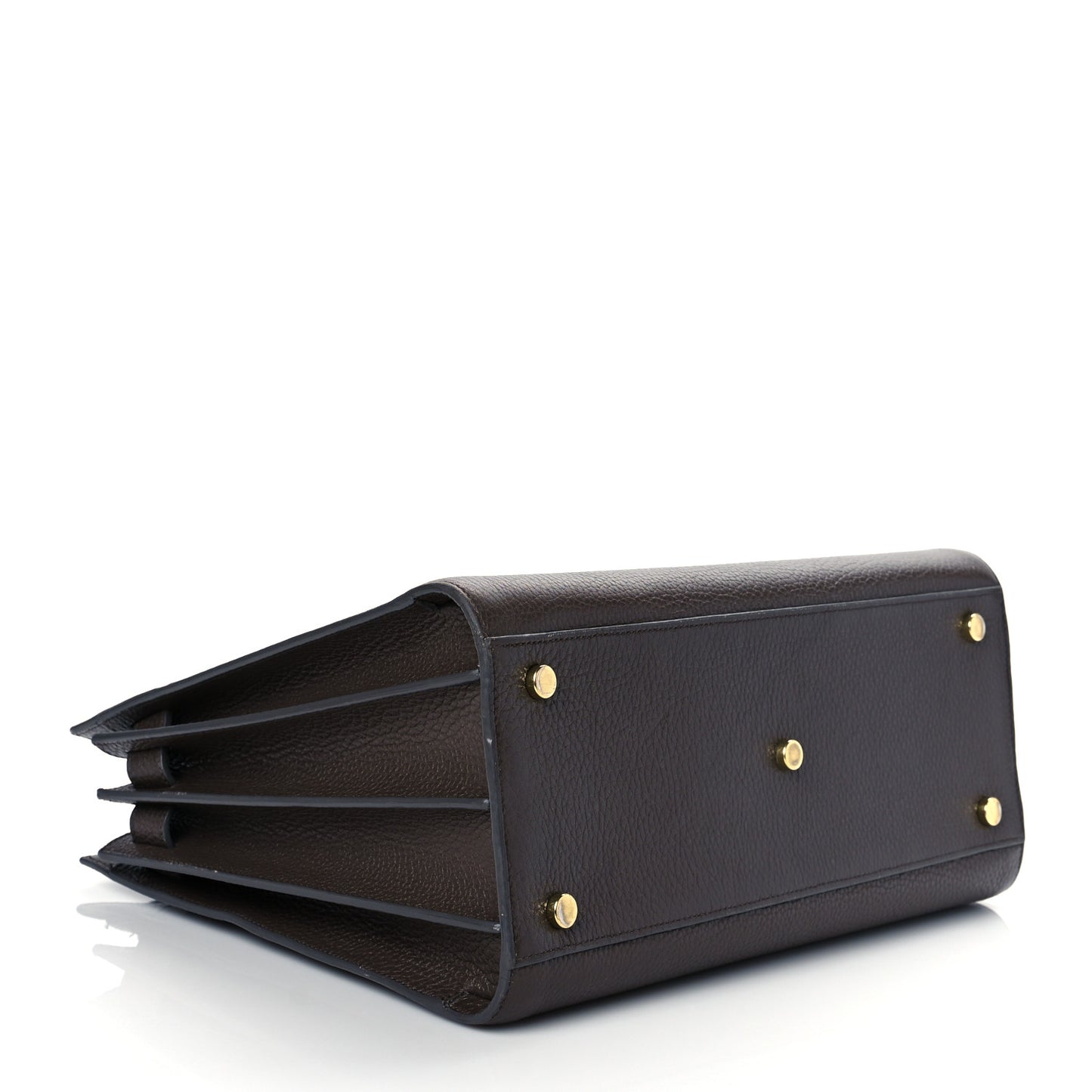 Grained Calfskin Small Sac De Jour Fog Dark Brown