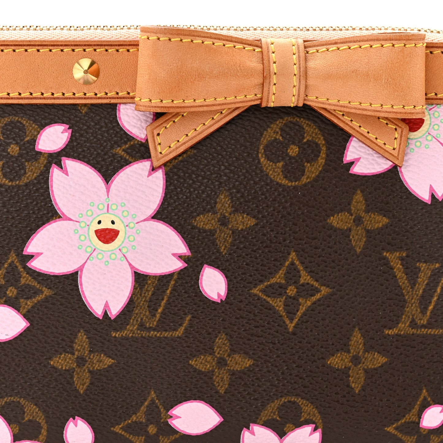Monogram Cherry Blossom Pochette Accessories Brown