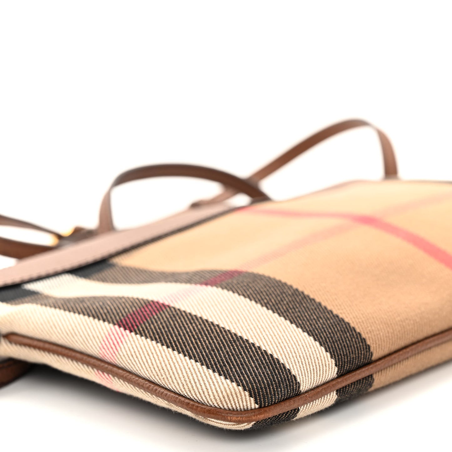 House Check Derby Peyton Crossbody Clutch Bag Tan