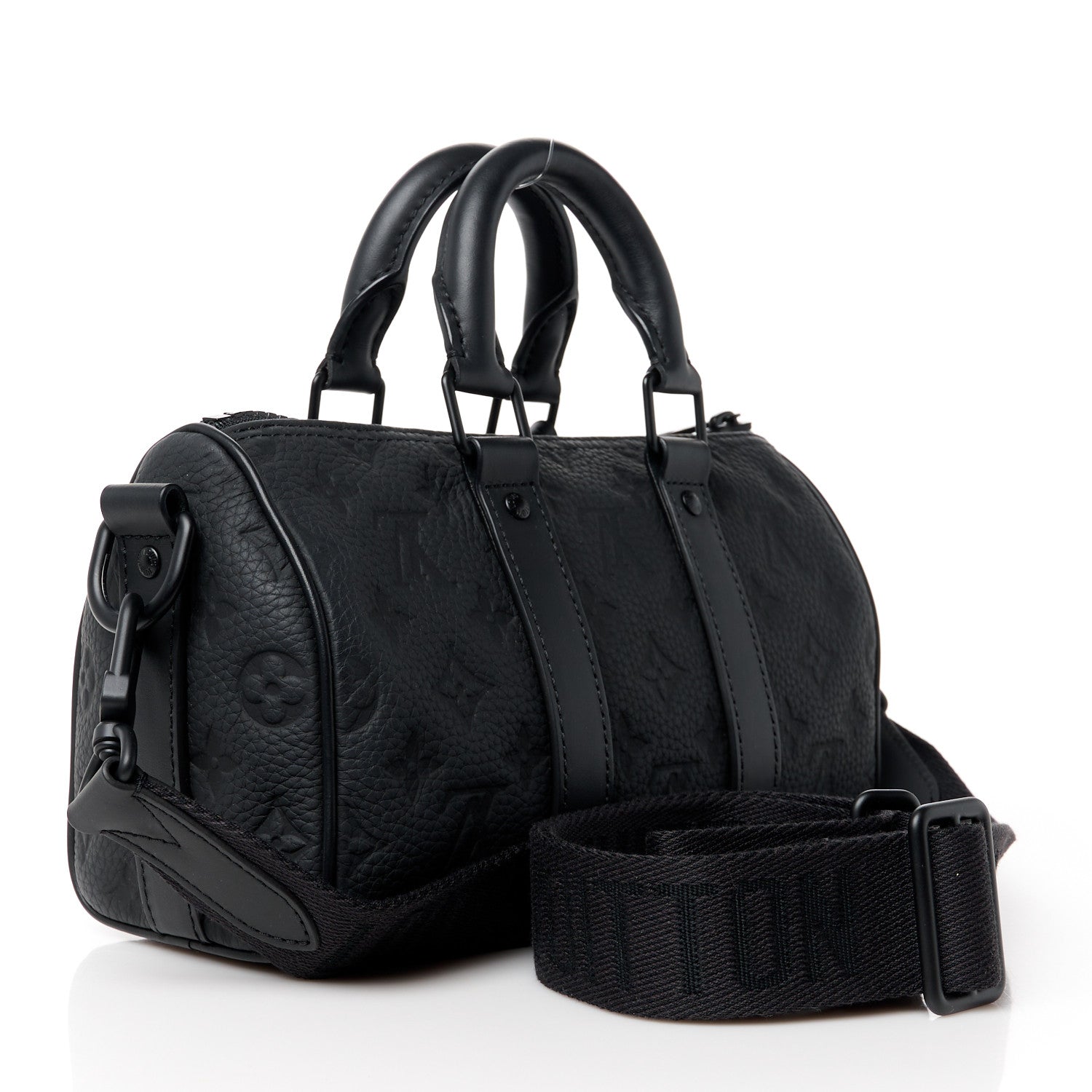Louis Vuitton Monogram Taurillon Keepall Bandouliere 25 Black 3 of 10