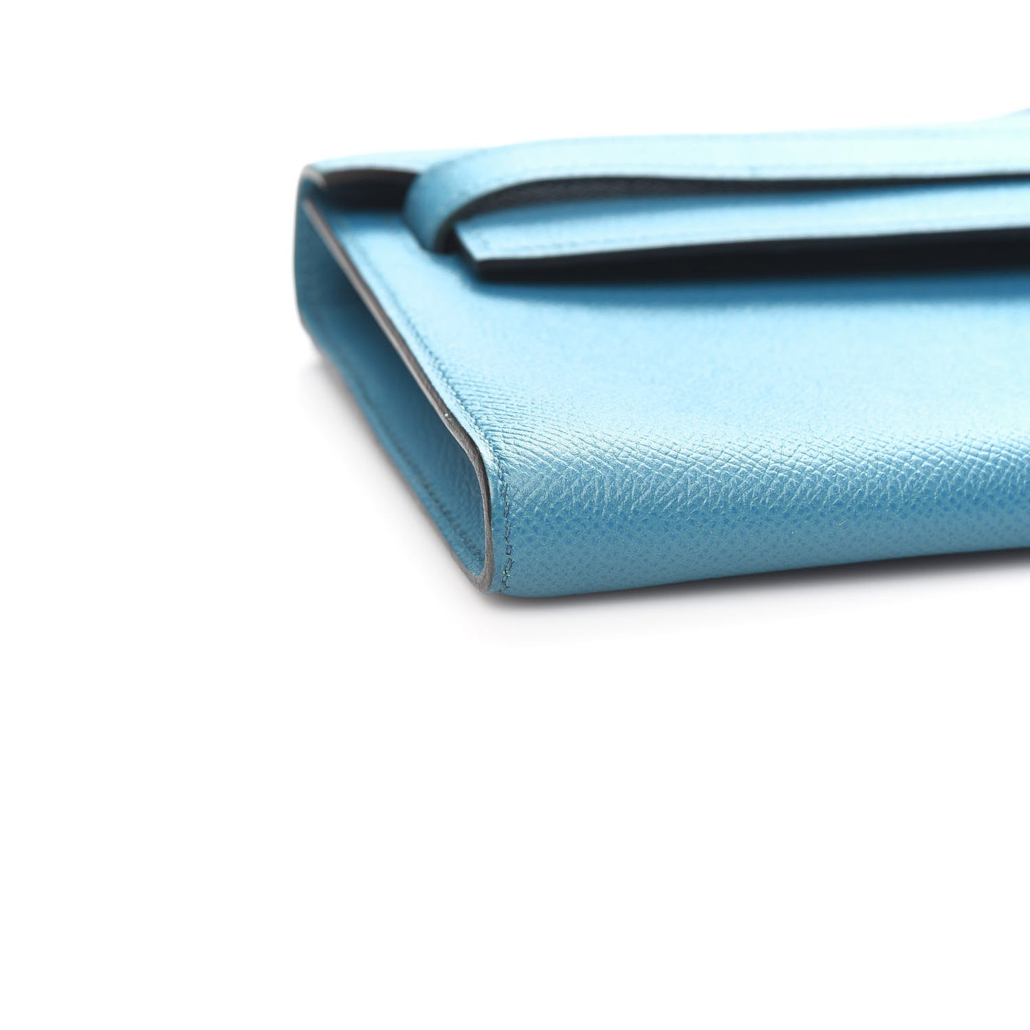 Epsom Kelly Cut Clutch Pochette Turquoise