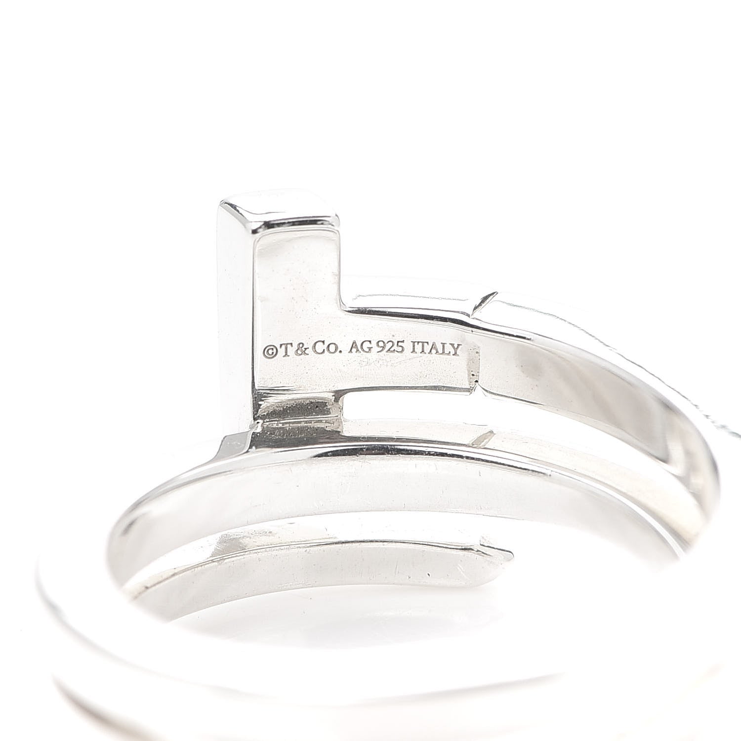 Tiffany Sterling Silver T Square Wrap Ring 49 4.75 4 of 5