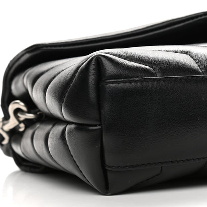 Saint Laurent Calfskin Y Quilted Monogram Toy Loulou Crossbody Bag Black 8 of 11