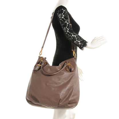 Prada Soft Calf Satchel Tote Bambu 4 of 11