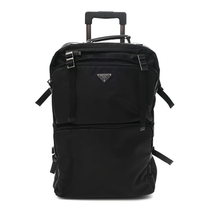 Prada Tessuto Nylon Saffiano Trolley Rolling Suitcase Luggage Black 1 of 12