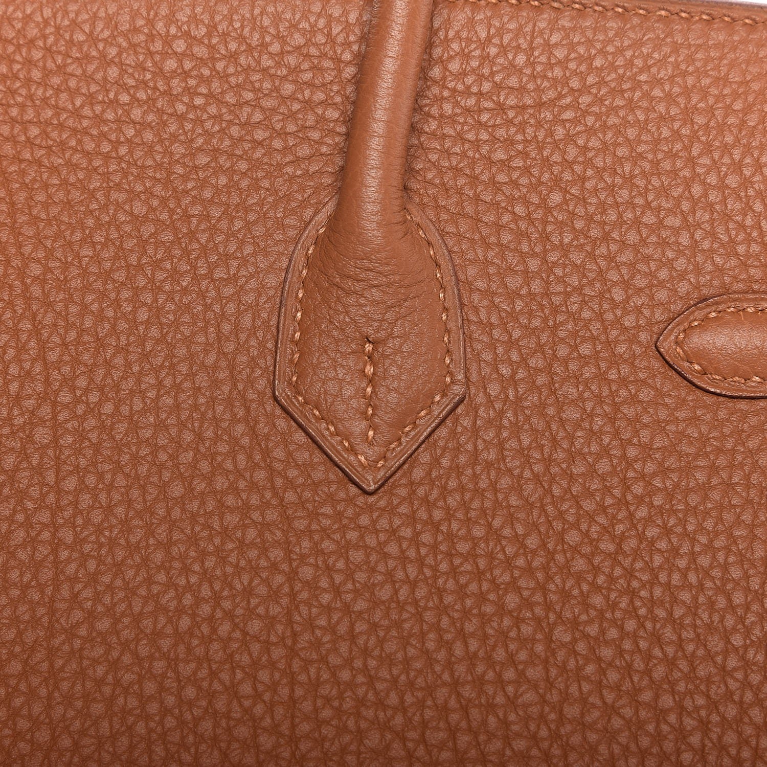 Hermes Togo Swift Officier Birkin 25 Gold Ambre 11 of 35