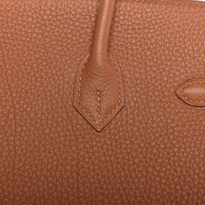 Hermes Togo Swift Officier Birkin 25 Gold Ambre 11 of 35