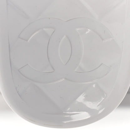 Chanel PVC CC Flat Slide Sandals 39 White 7 of 8