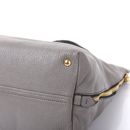 Miu Miu Goatskin Madras Zip Tote Argilla Black 8 of 10