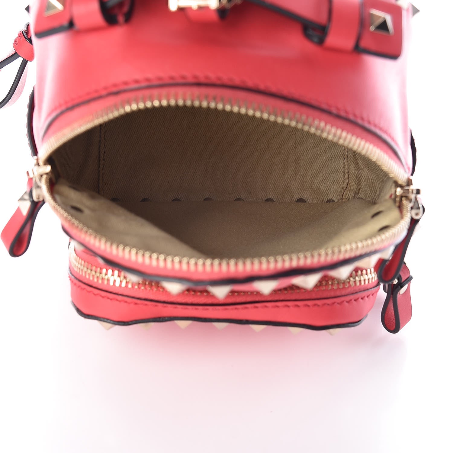 Valentino Garavani Calfskin Mini Rockstud Backpack Deep Fuxia 5 of 15