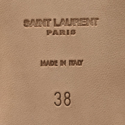 Saint Laurent Calfskin Tribute 05 Slide Sandals 38 Black 7 of 8
