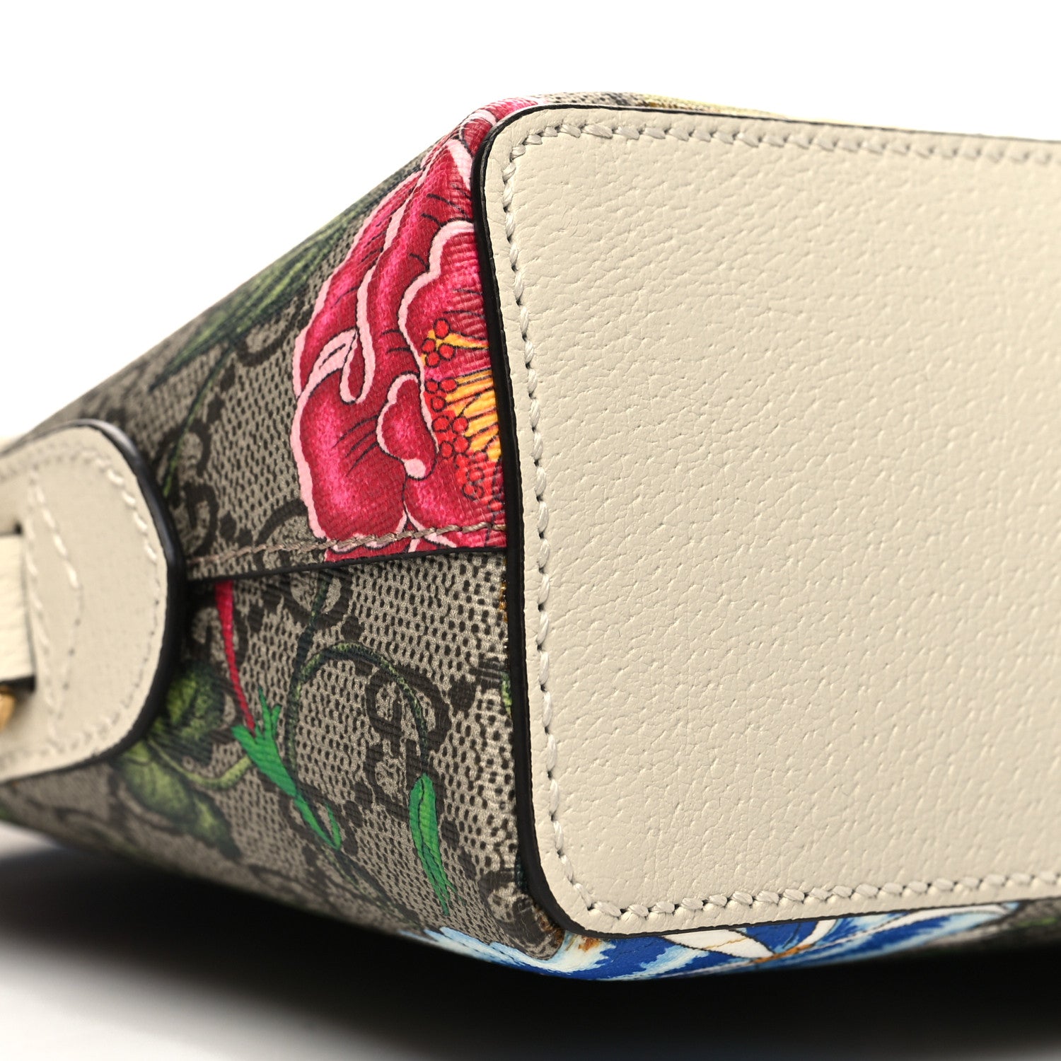 Gucci GG Supreme Monogram Flora Web GG Small Ophidia Dome Shoulder Bag White 9 of 10