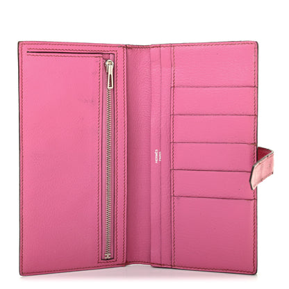 Hermes Ostrich Bearn Wallet Fuchsia 5 of 16