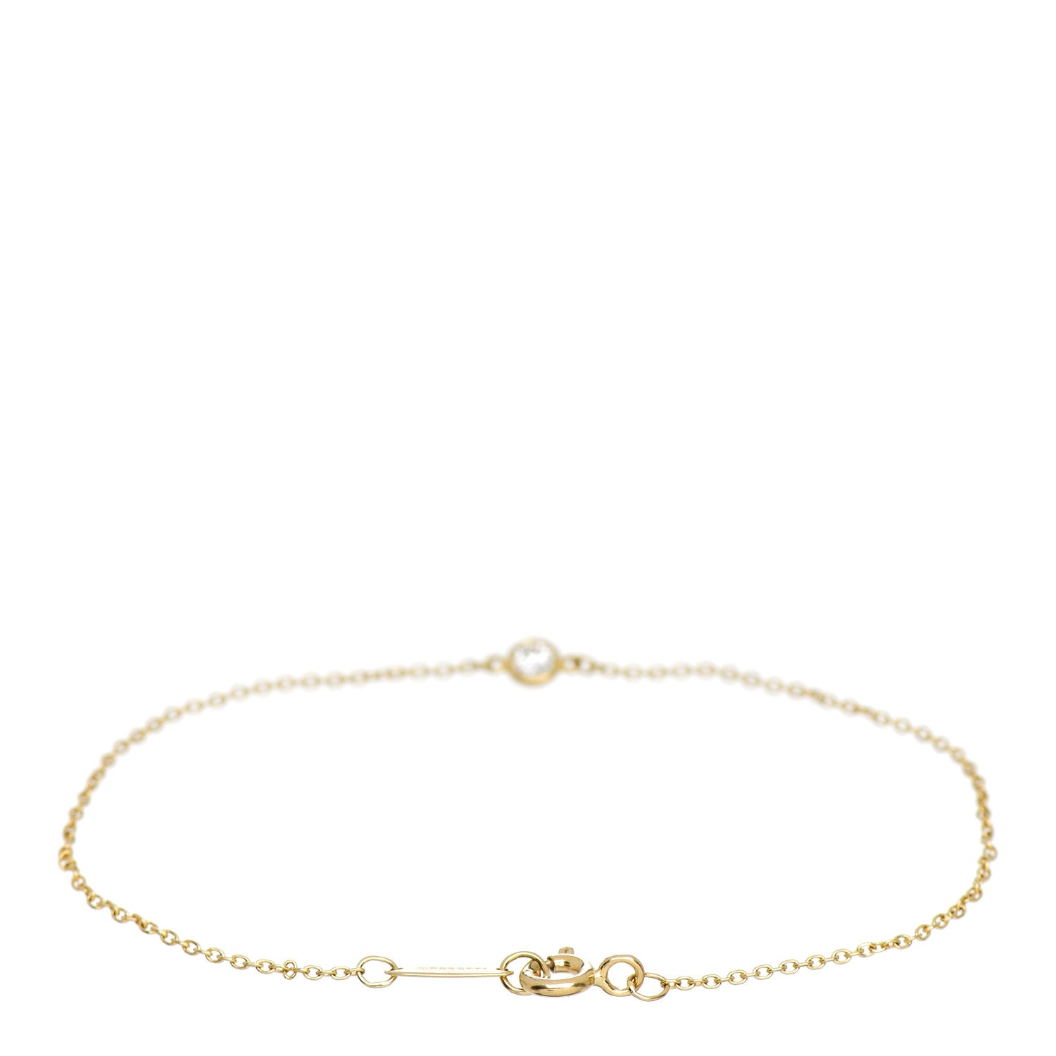 Tiffany 18K Yellow Gold Diamond .08ct Elsa Peretti Diamonds by the Yard Bracelet 3 of 4