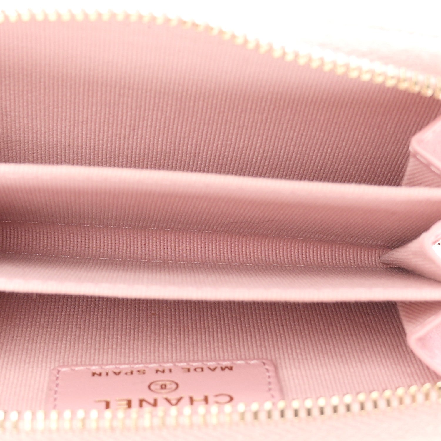 Chanel Caviar Quilted Zip Coin Purse Pink 5 of 8