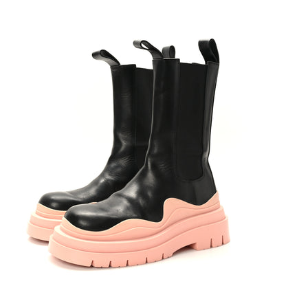 Bottega Veneta Calfskin The Tire Chelsea Boots 38.5 Black Peachy 3 of 6