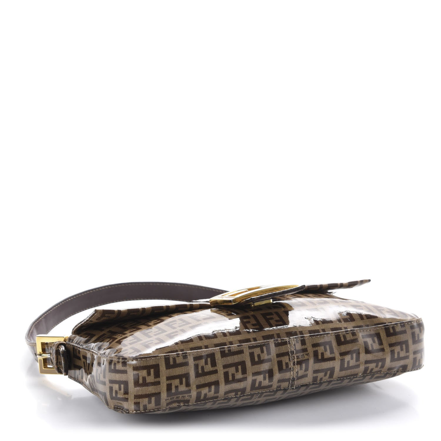 Fendi Vinyl Zucchino Baguette Tobacco 4 of 9