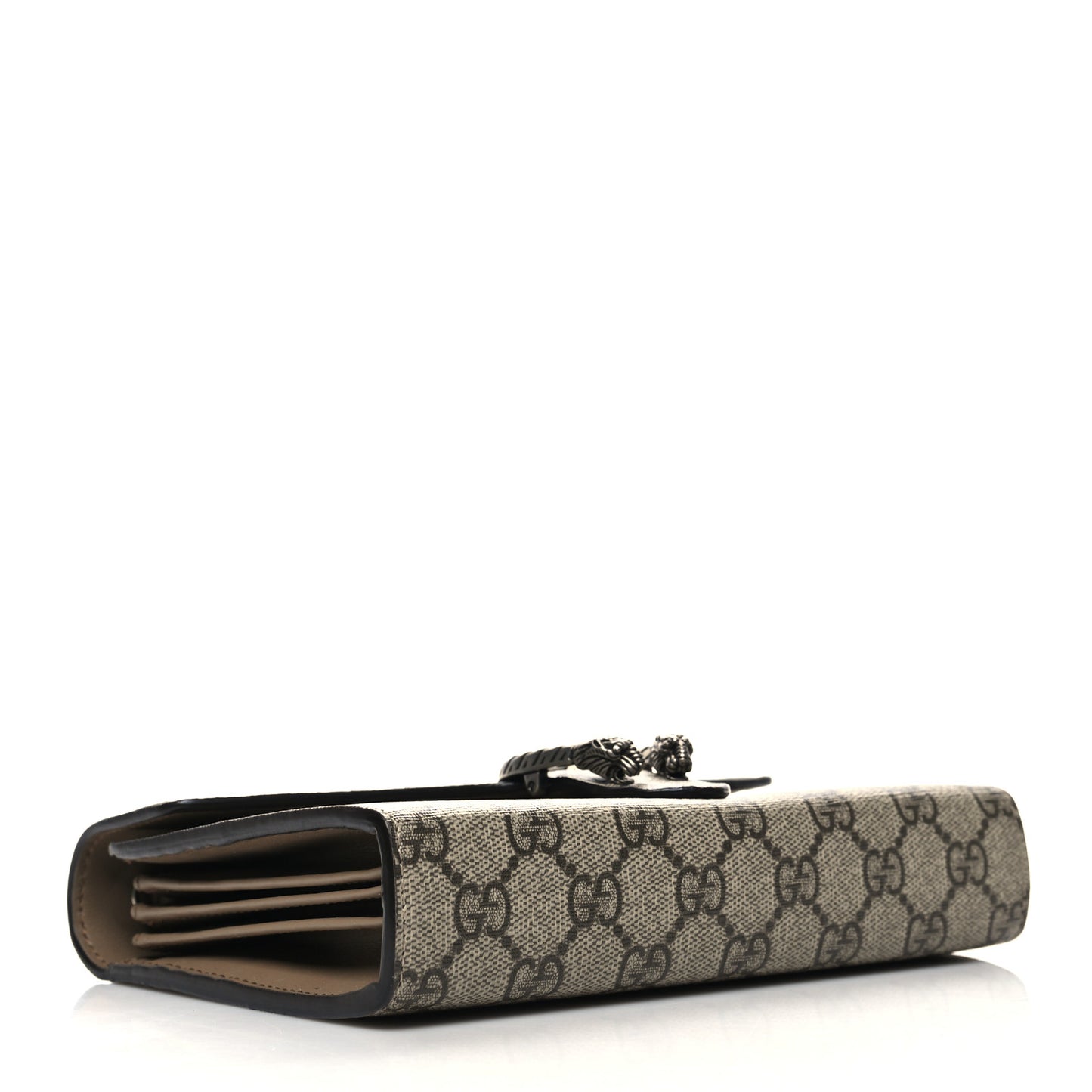 GG Supreme Monogram Mini Dionysus Chain Wallet Beige Taupe