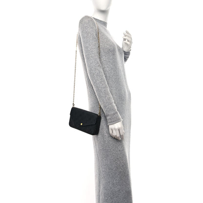 Louis Vuitton Empreinte Pochette Felicie Chain Wallet Black 2 of 11