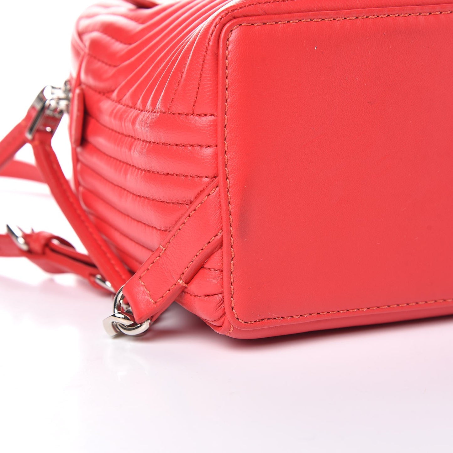 Shiny Nappa Trapuntata Mini Backpack Papavero