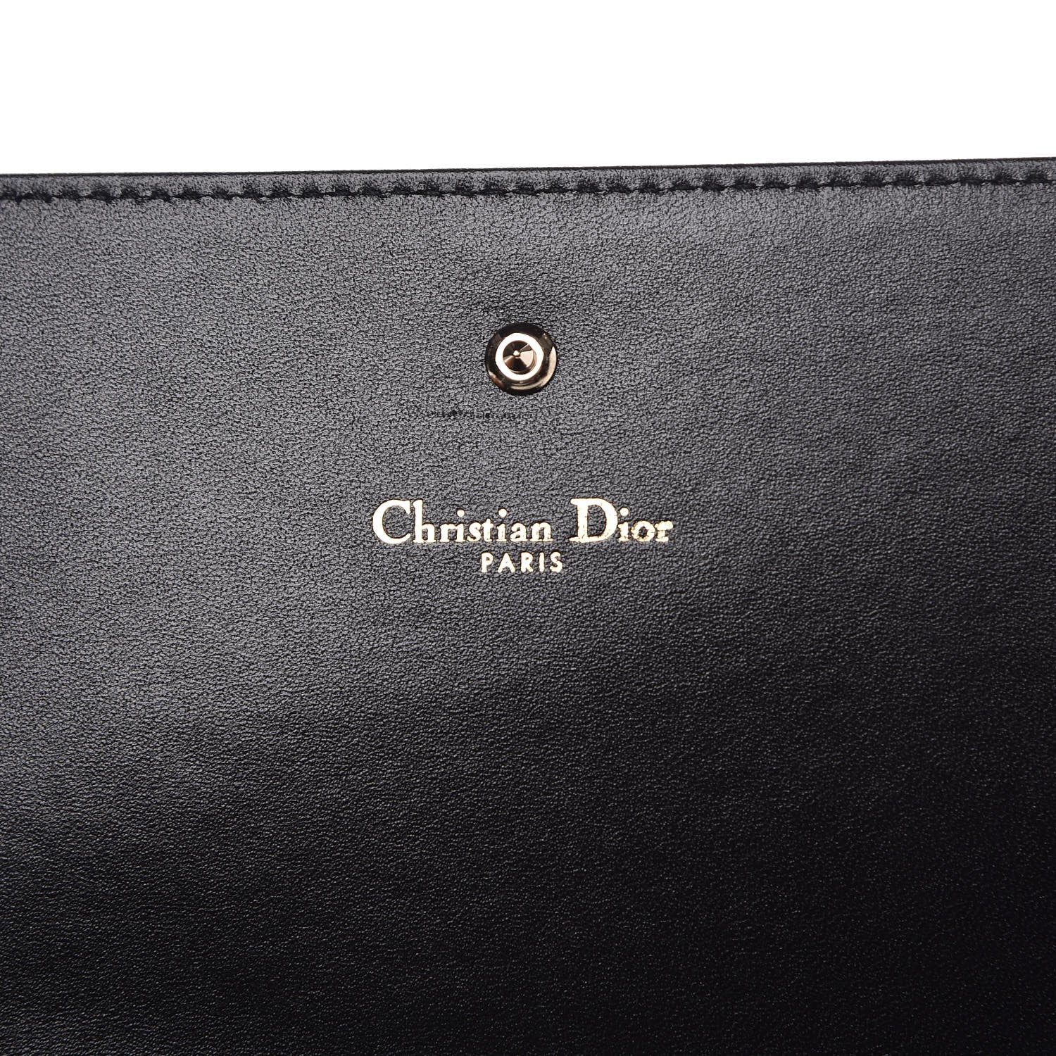 Christian Dior Grained Calfskin Diorama Croisiere Chain Wallet Black 6 of 8