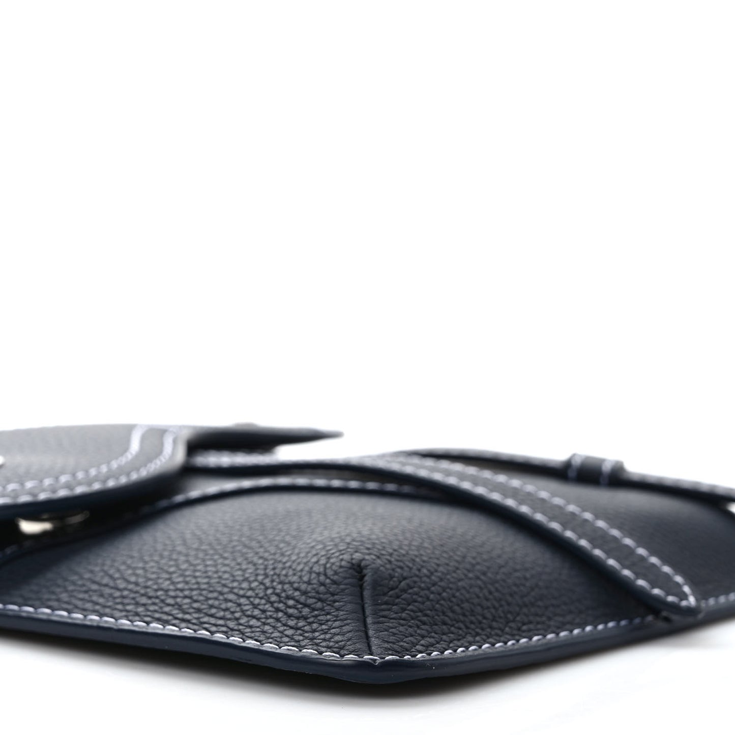 X KAWS Grained Calfskin Saddle Pouch Blue Multicolor