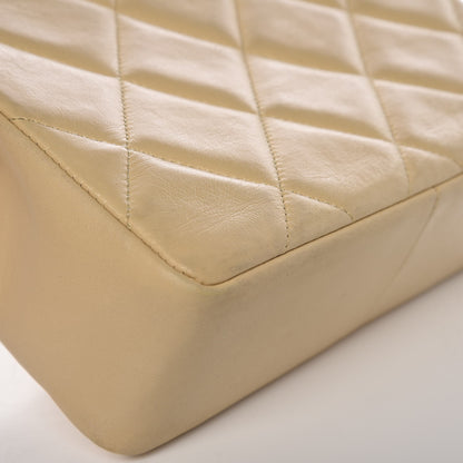 Chanel Lambskin Quilted Bi-Color Flap Beige Black 11 of 12