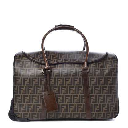Fendi Zucca Spalmati Rolling Duffle Carry On Luggage Tobacco 1 of 10