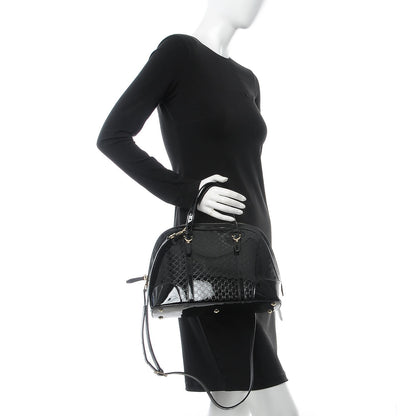 Gucci Patent Microguccissima Small Nice Top Handle Dome Bag Black 2 of 8