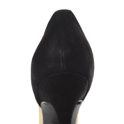 Louis Vuitton Suede Vegas T Strap Pumps 39.5 Black 10 of 10