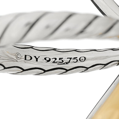 David Yurman 18K Yellow Gold Sterling Silver Diamond Citrine Mercer Four Row Stone Ring 57 8 5 of 5