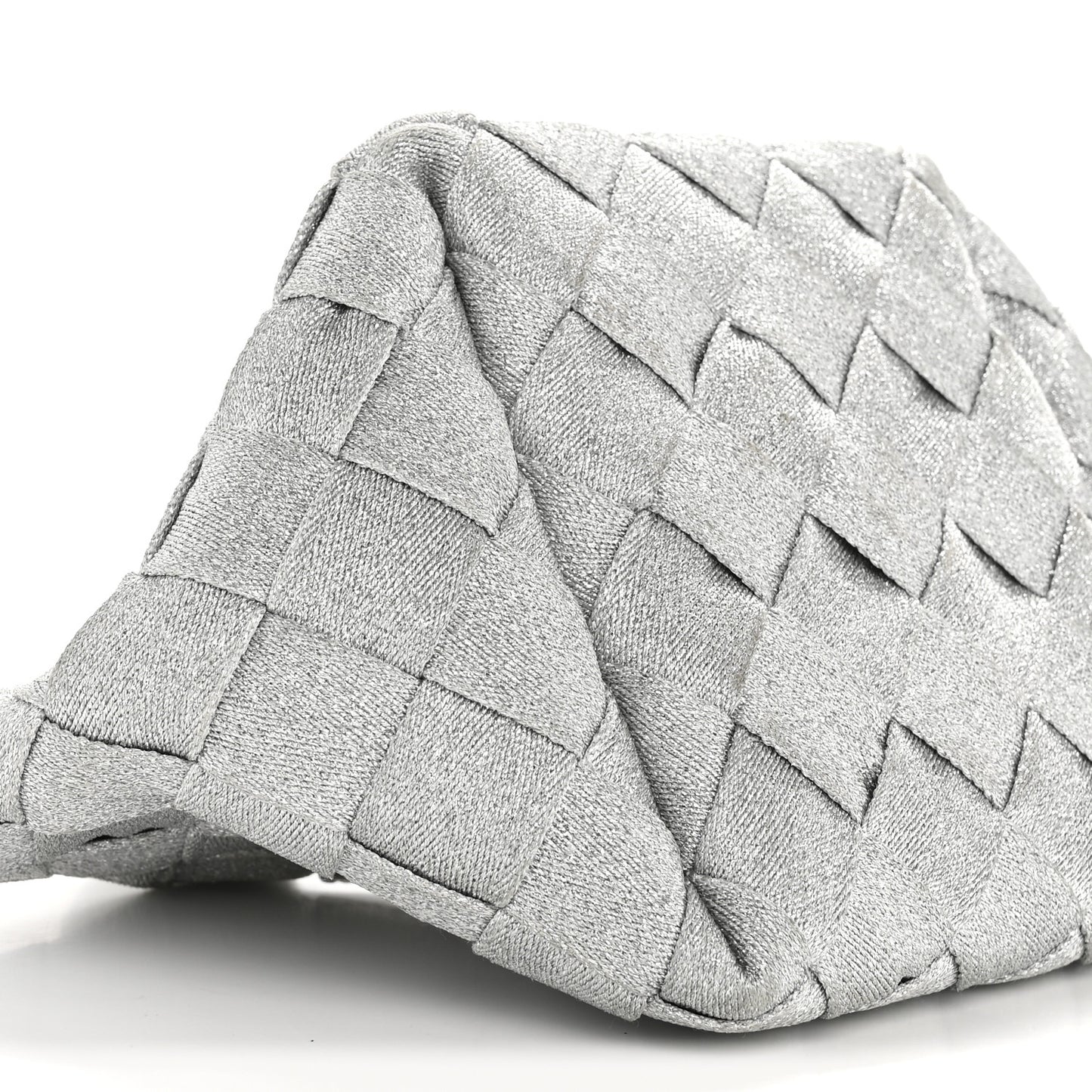 Webbing Maxi Intrecciato Mini Cassette Tote Silver