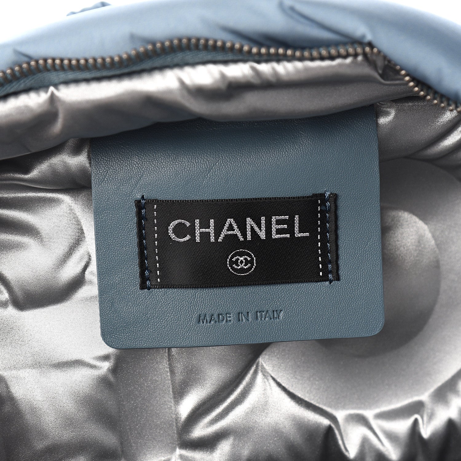 Chanel Nylon Embossed Small Doudoune Backpack Black Blue White 5 of 8