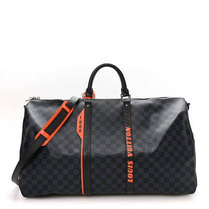 Louis Vuitton Damier Cobalt Race Keepall Bandouliere 55 1 of 9