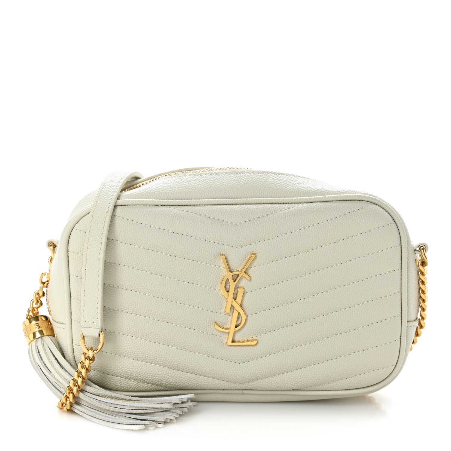 Saint Laurent Grain De Poudre Matelasse Monogram Mini Lou Camera Bag Crema Soft 1 of 8