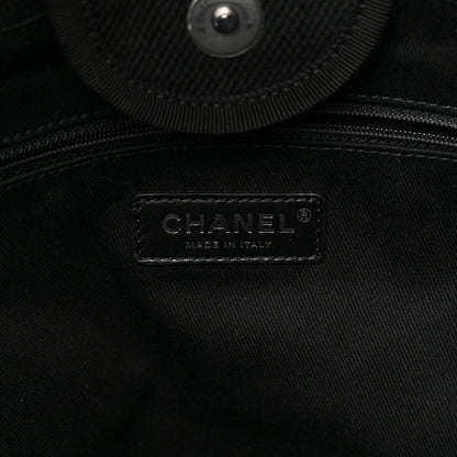 Chanel Canvas Pearl Medium Deauville Tote Black 6 of 11