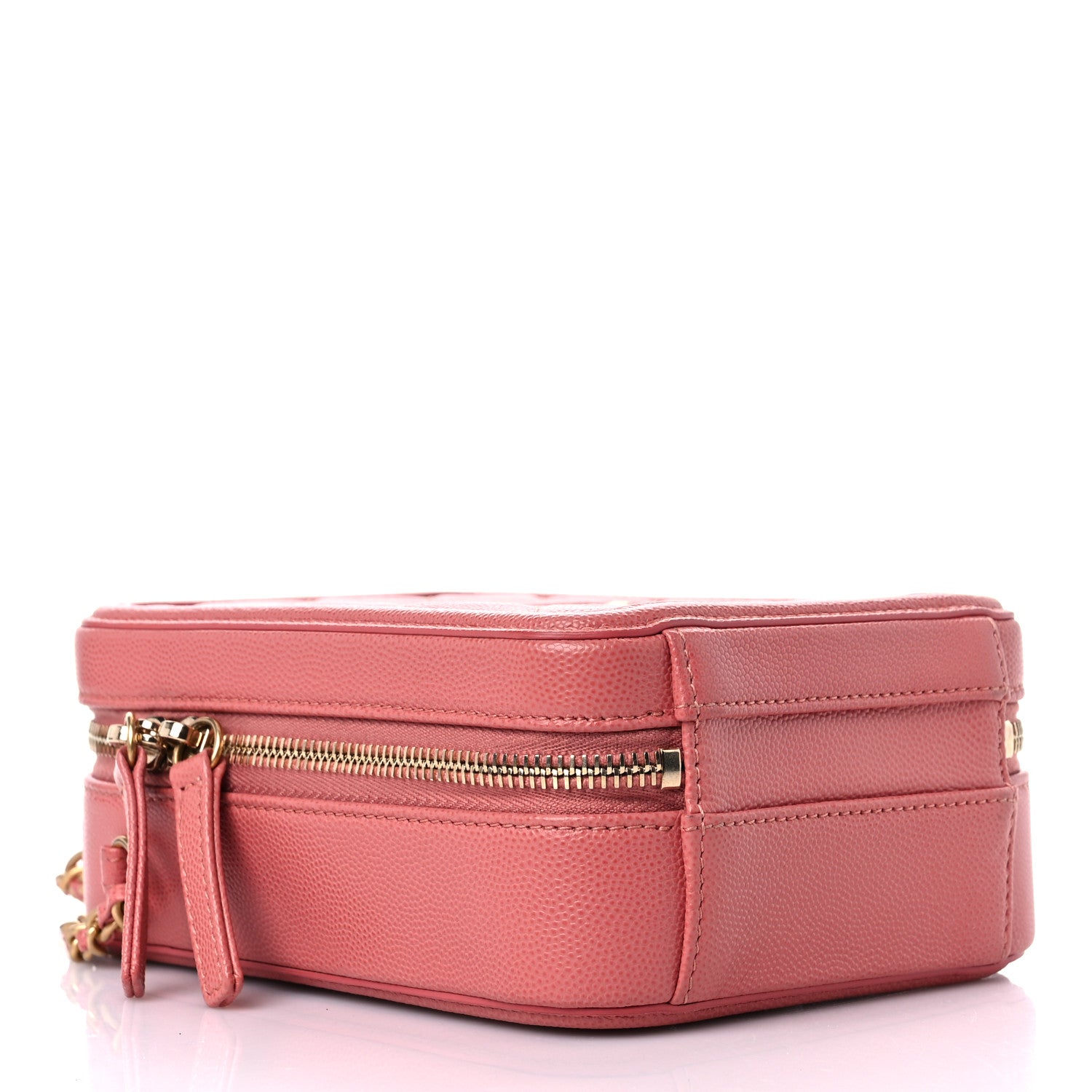 Chanel Caviar Quilted CC North South Filigree Vanity Case Pink 4 of 9