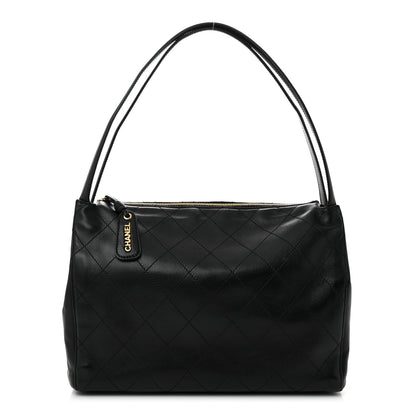 Chanel Lambskin Stitched Shoulder Bag Black 1 of 12