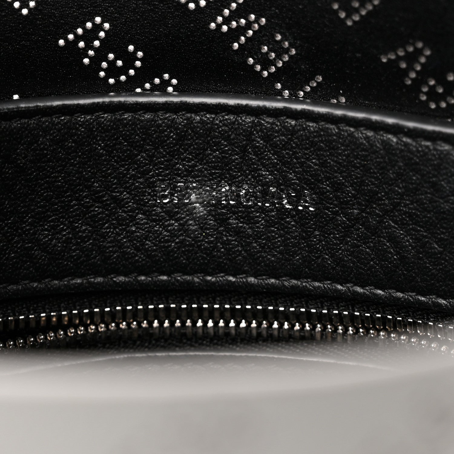 Balenciaga Smooth Calfskin Logo Perforated XXS Everyday Tote Gris Cendre 6 of 10