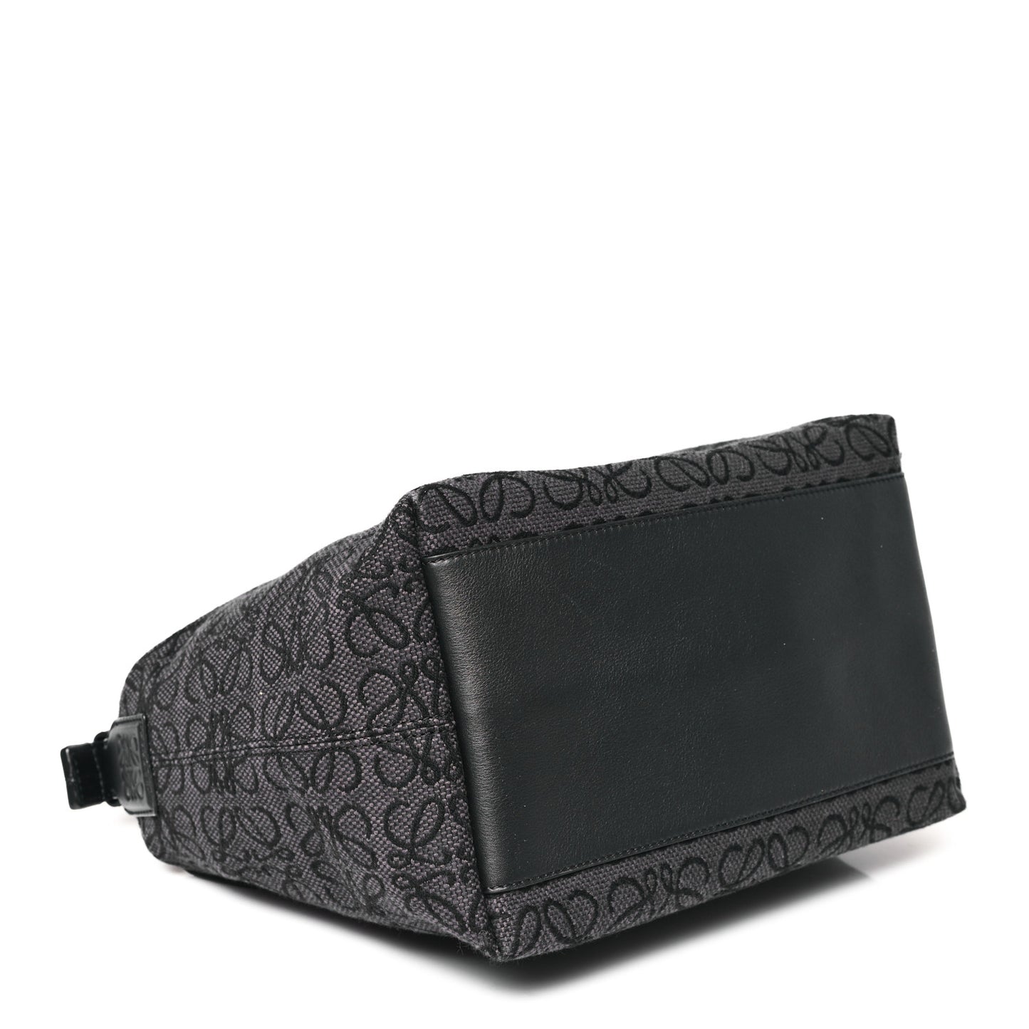 Jacquard Anagram Calfskin Medium Cubi Bag Anthracite Black