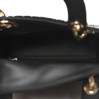 Christian Dior Lambskin Beaded Mini Lady Dior Black 5 of 11