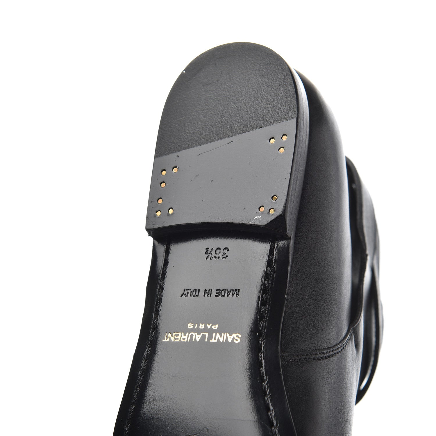 Saint Laurent Calfskin Women's London 20 Jodhpur Cropped Boots 36.5 Black 15 of 17