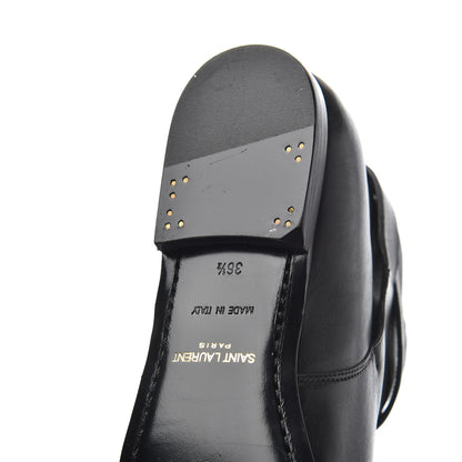 Saint Laurent Calfskin Women's London 20 Jodhpur Cropped Boots 36.5 Black 15 of 17