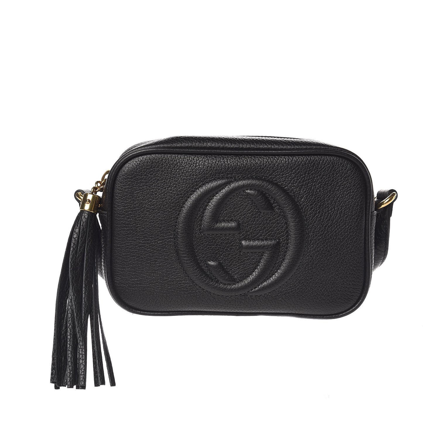Pebbled Calfskin Mini Soho Disco Bag Black