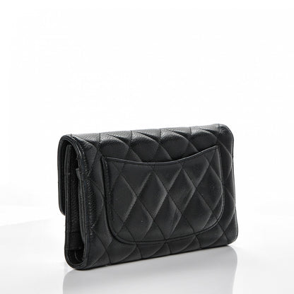 Chanel Caviar Quilted Large Flap Wallet Black 3 of 11