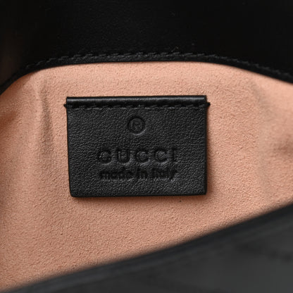 Gucci Calfskin Matelasse Super Mini GG Marmont Shoulder Bag Black 6 of 10